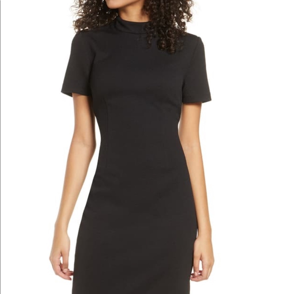 Black sheath dress